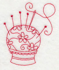 Pincushion 3 (Redwork) - Image 3