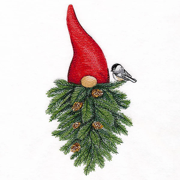 Pine Bough Beard Gnome & Chickadee - Image 5