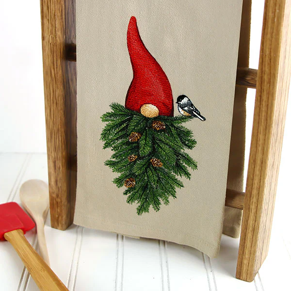 Pine Bough Beard Gnome & Chickadee - Image 8