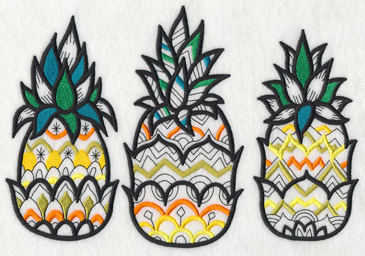 Pineapple Trio (Blackwork) - Image 2
