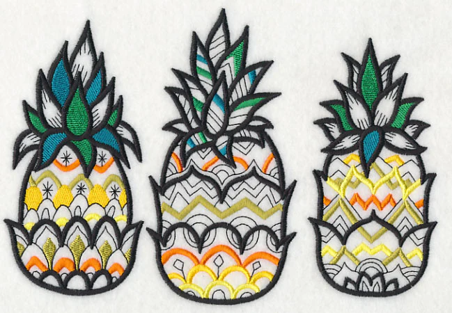 Pineapple Trio (Blackwork) - Image 3