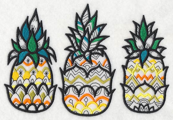 Pineapple Trio (Blackwork) - Image 5
