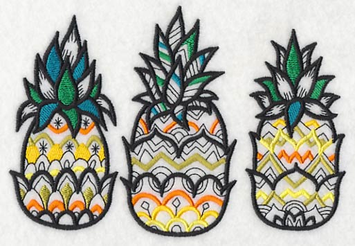 Pineapple Trio (Blackwork) - Image 7