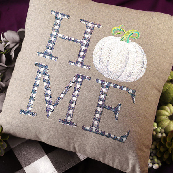 Plaid Home with Pumpkin - Image 2