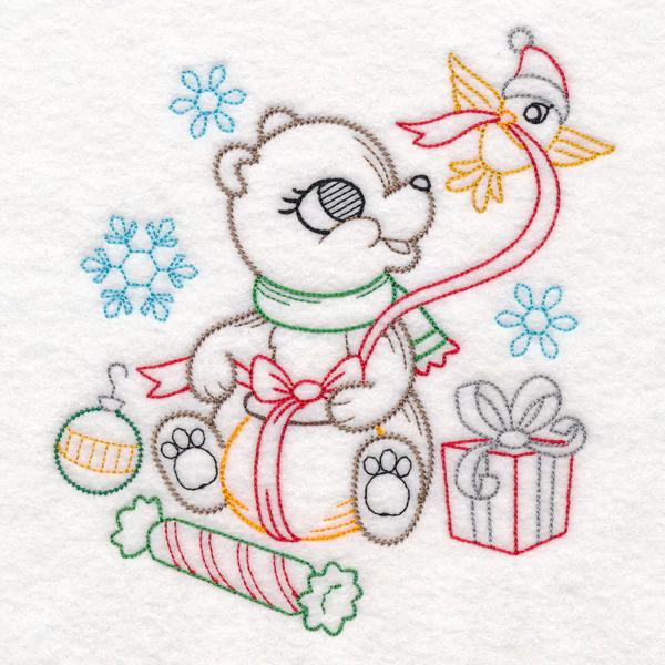 Playful Christmas Bear (Vintage) - Image 3