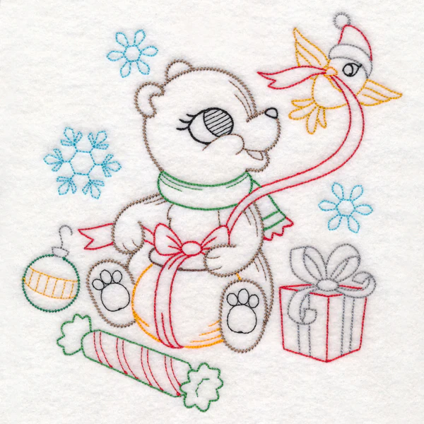 Playful Christmas Bear (Vintage) - Image 6