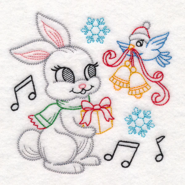 Playful Christmas Bunny (Vintage) - Image 7