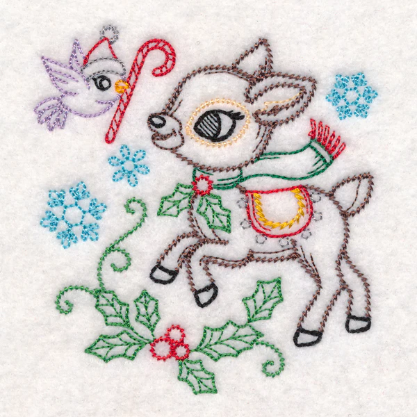 Playful Christmas Deer (Vintage) - Image 5