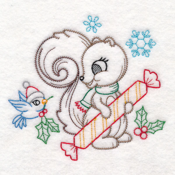 Playful Christmas Squirrel (Vintage) - Image 4
