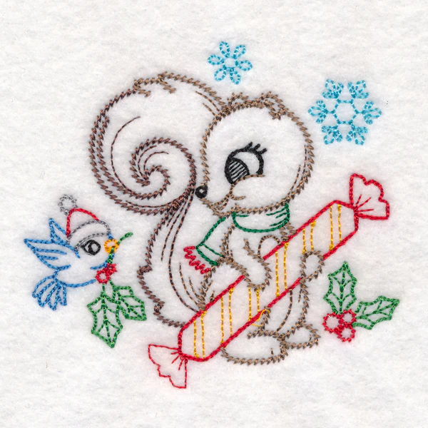 Playful Christmas Squirrel (Vintage) - Image 5