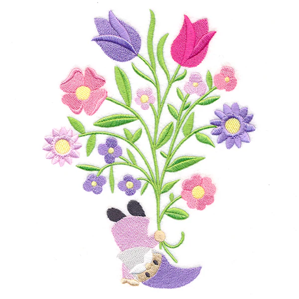 Playful Garden Gnome with Blooms - Image 2