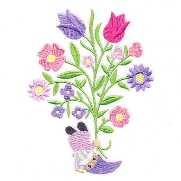 Playful Garden Gnome with Blooms - Image 3