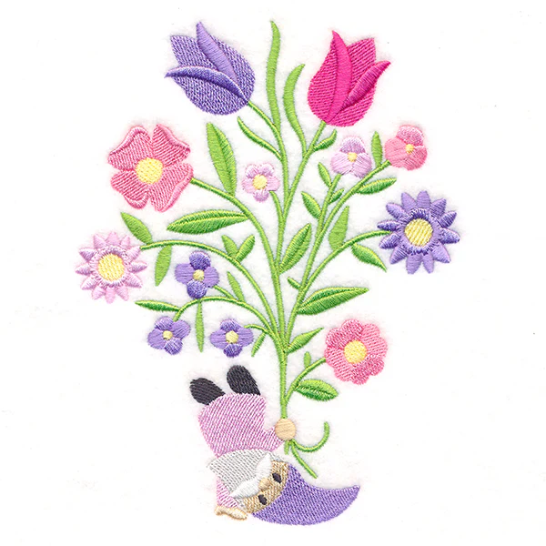 Playful Garden Gnome with Blooms - Image 4