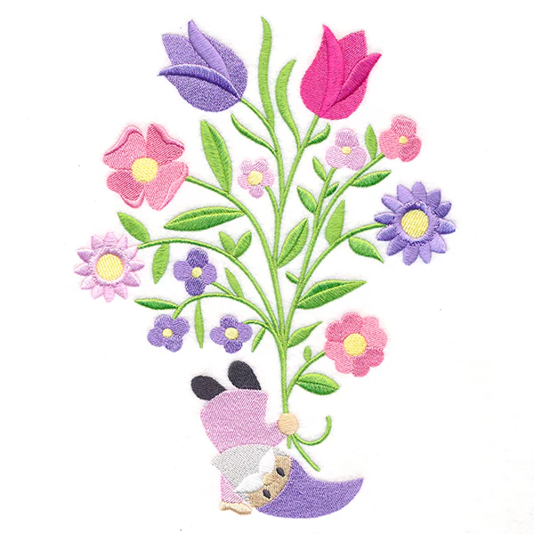 Playful Garden Gnome with Blooms - Image 5