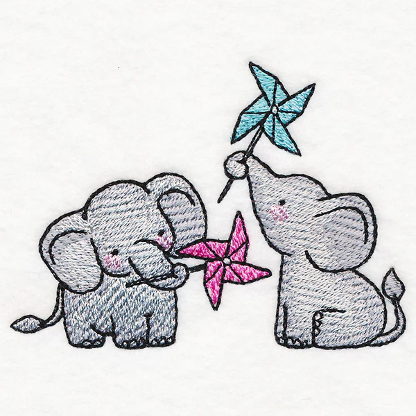 Playful Pinwheel Elephants - Image 3