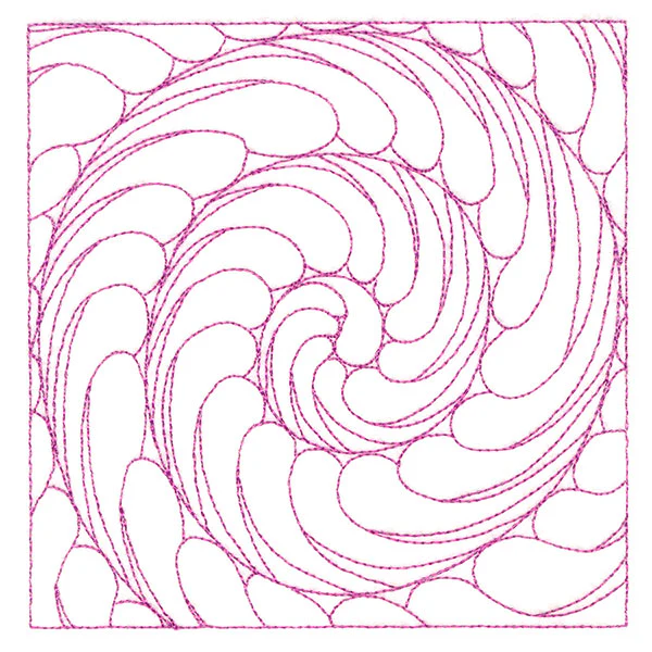 Playful Textures Quilting - Spiraling Feathers (Double Run) - Image 4