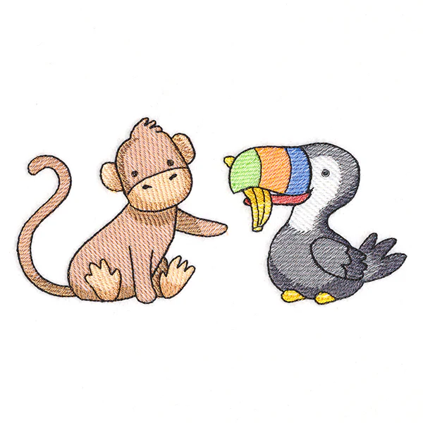 Playful Toucan and Monkey - Image 2