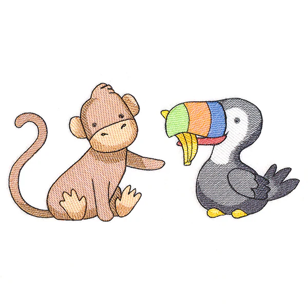Playful Toucan and Monkey - Image 4