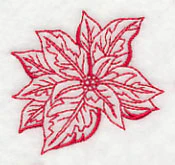 Poinsettia 1 (Redwork) - Image 2