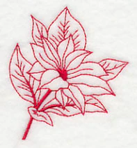 Poinsettia 2 (Redwork) - Image 3