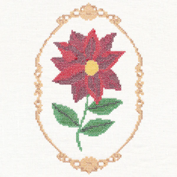 Poinsettia Cameo (Cross Stitch) - Image 3