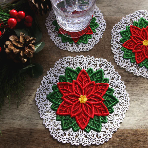 Poinsettia Doily (Battenburg Lace) - Image 13