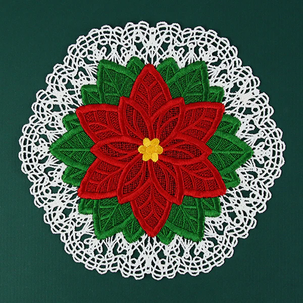 Poinsettia Doily (Battenburg Lace) - Image 2