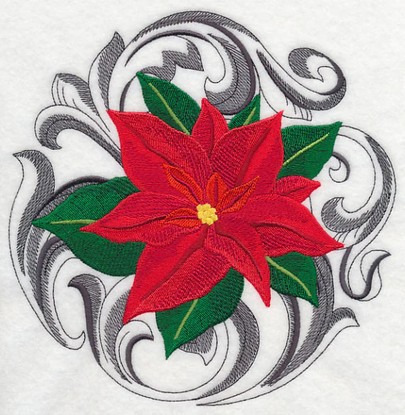 Poinsettia with Baroque Background - Image 6