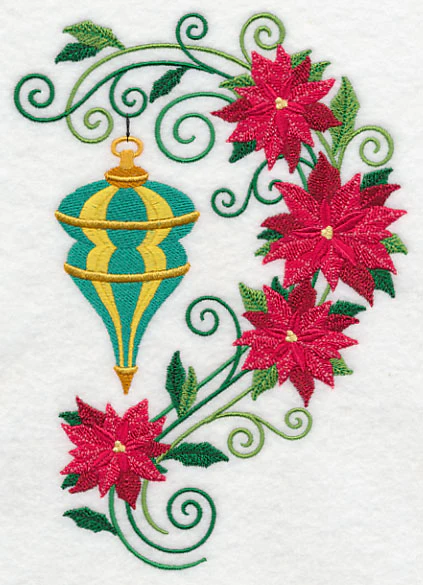 Poinsettia with Christmas Flourish - Image 2