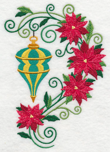 Poinsettia with Christmas Flourish - Image 3