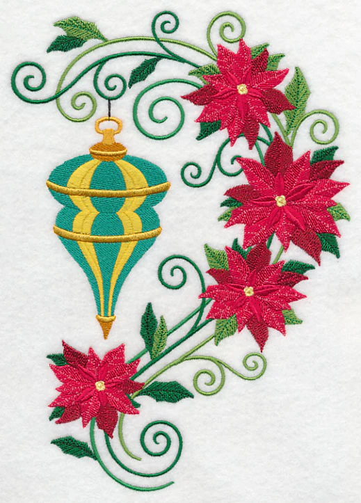 Poinsettia with Christmas Flourish - Image 4