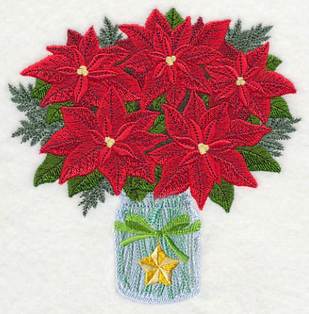 Poinsettias in Mason Jar - Image 3