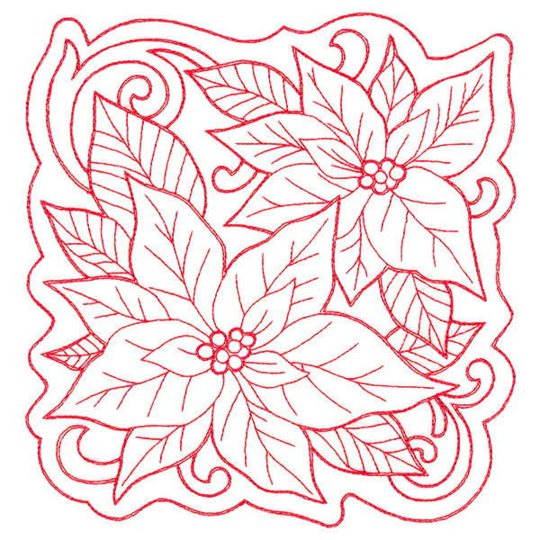 Poinsettias of Christmas Square - Image 2