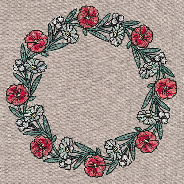 Poppies in Bloom Wreath - Image 3