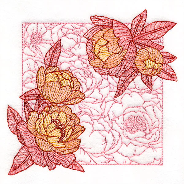 Pops of Peony Flower Square - Image 3