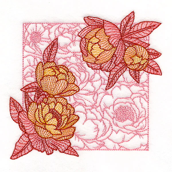 Pops of Peony Flower Square - Image 7