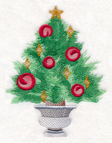 Potted Christmas Tree in Watercolor - Image 3