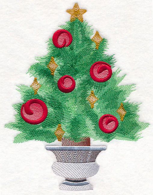 Potted Christmas Tree in Watercolor - Image 5