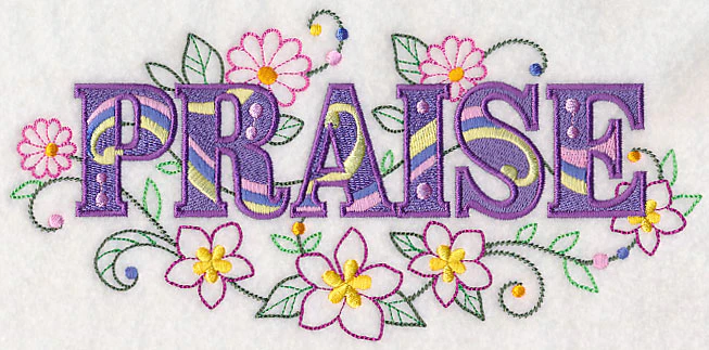 Praise with Vintage Flower Fade - Image 2