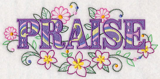 Praise with Vintage Flower Fade - Image 3