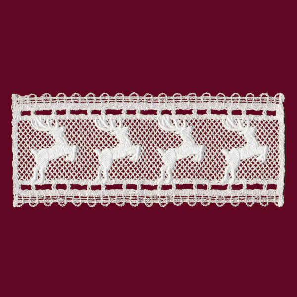 Prancing Reindeer Border (Lace) - Image 2