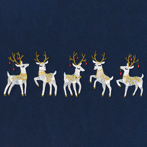 Prancing Retro Reindeer Border - Image 2