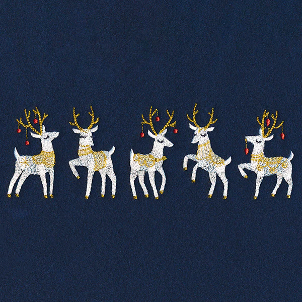 Prancing Retro Reindeer Border - Image 4