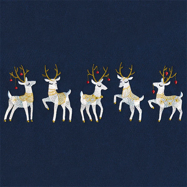 Prancing Retro Reindeer Border - Image 5