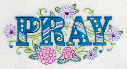 Pray with Vintage Flower Fade - Image 3