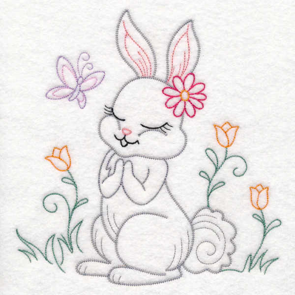 Praying Woodland Pals - Bunny (Vintage)