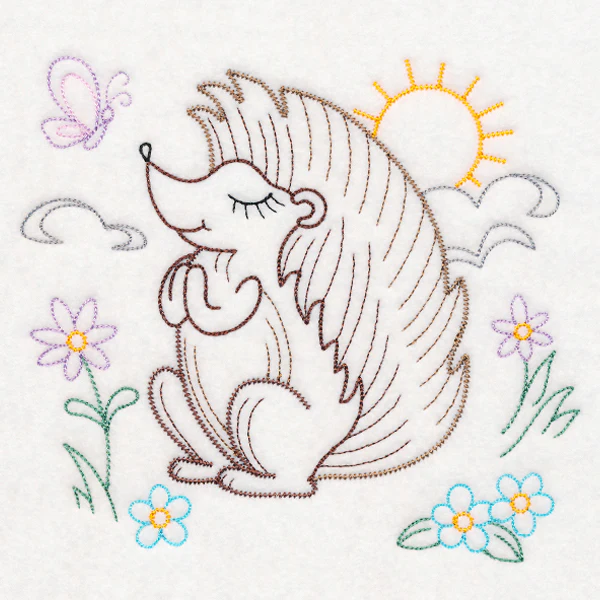 Praying Woodland Pals - Hedgehog (Vintage) - Image 3