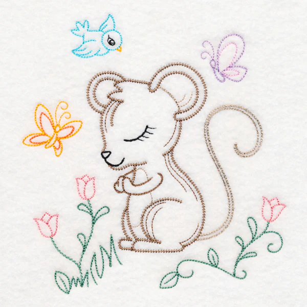 Praying Woodland Pals - Mouse (Vintage) - Image 3