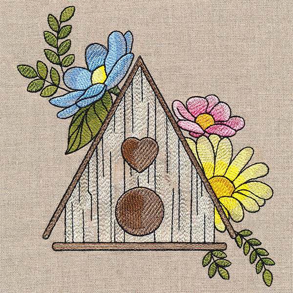 Pretty Birdhouse and Blooms - Image 5