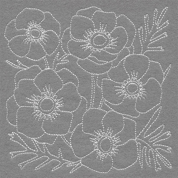 Pretty Petals Quilting Square - Anemones (Double Run) - Image 7